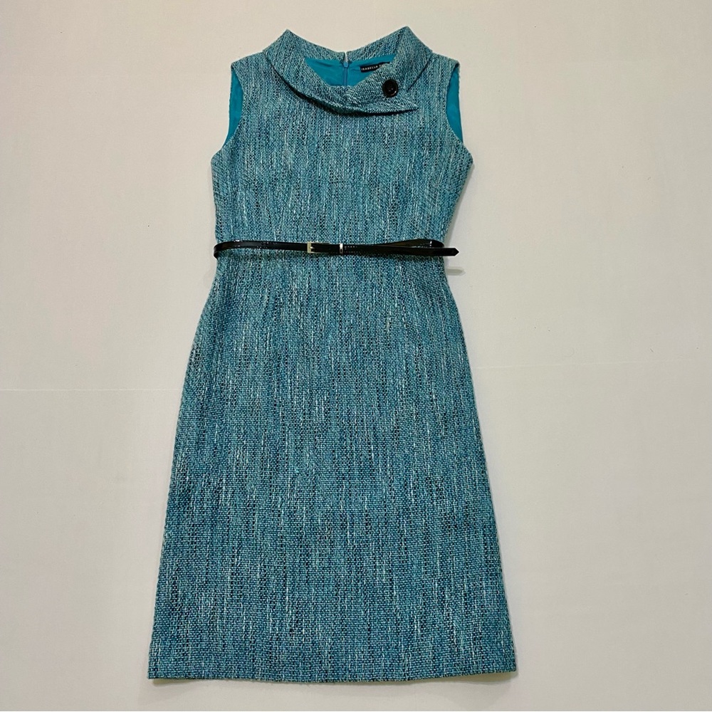 Isabella DeMarco Blue-Green tweed dress size 6